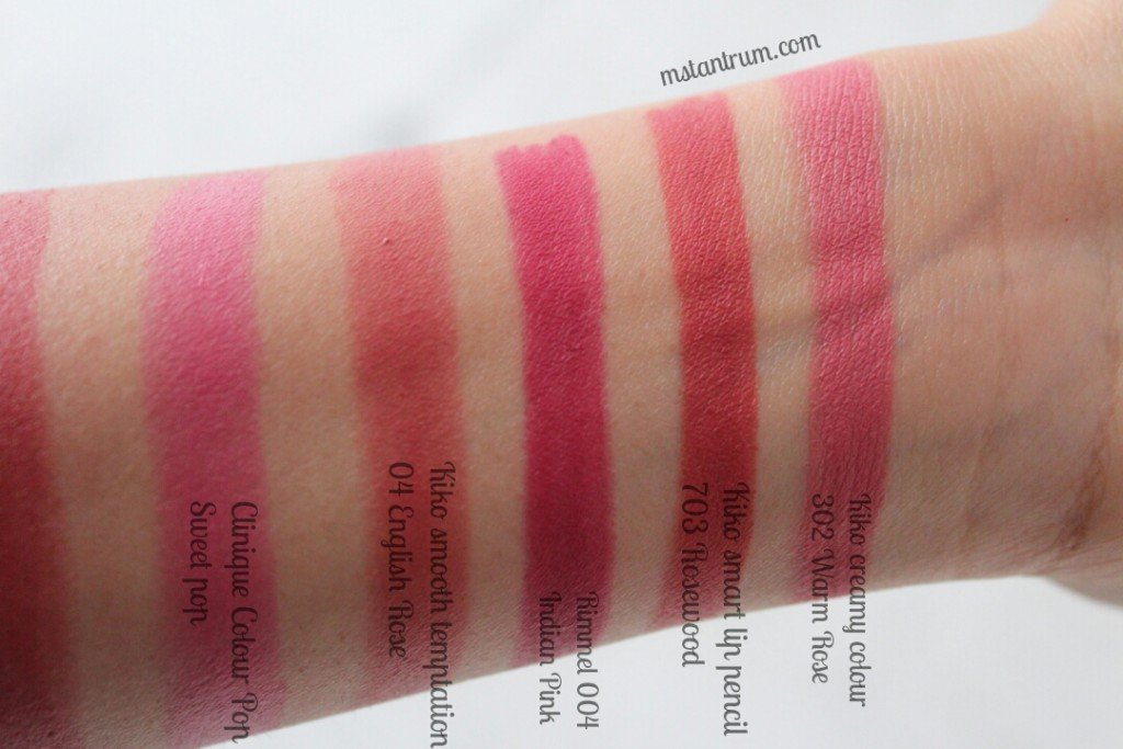 Spring lips swatches