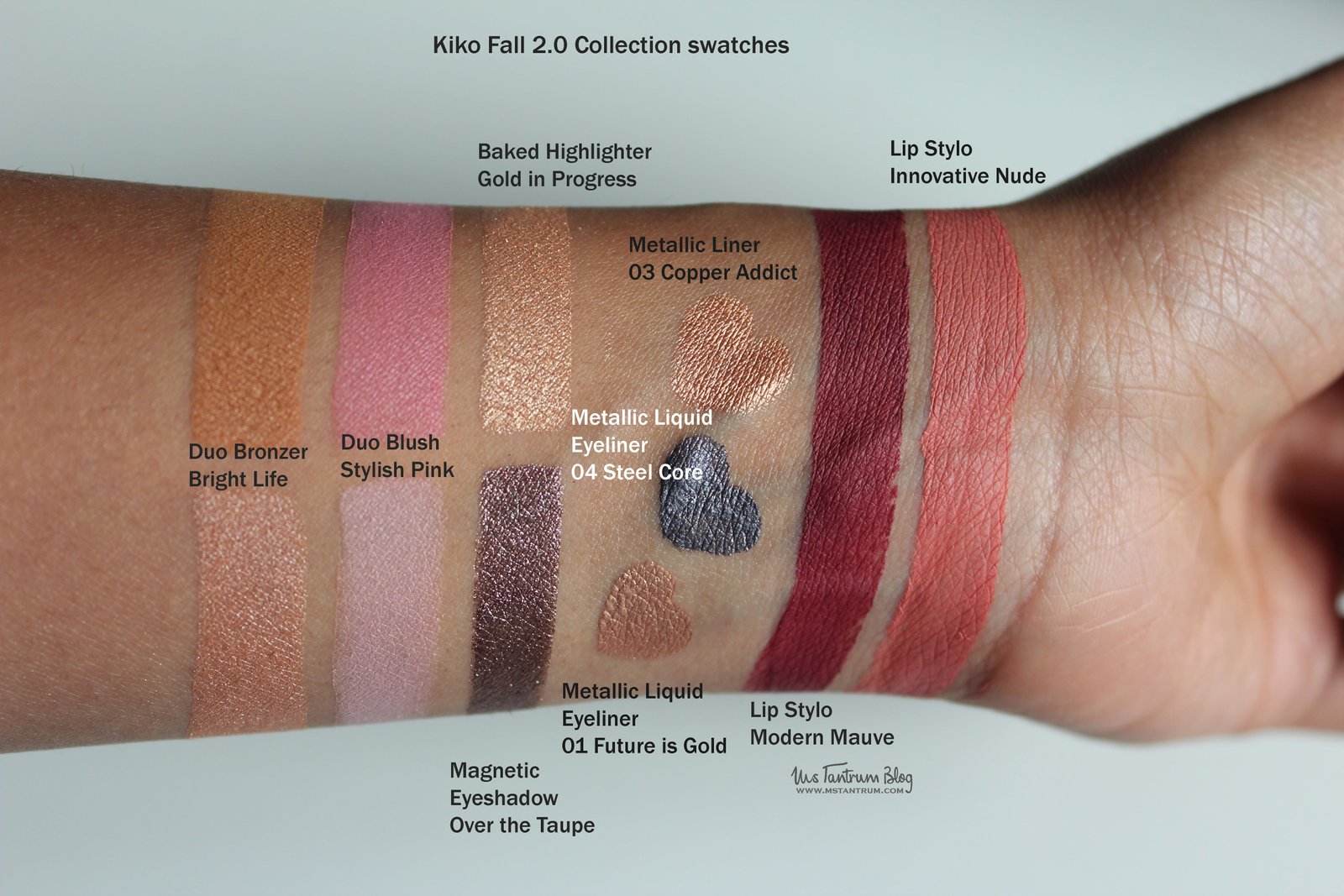 Kiko Fall 2.0 collection swatches