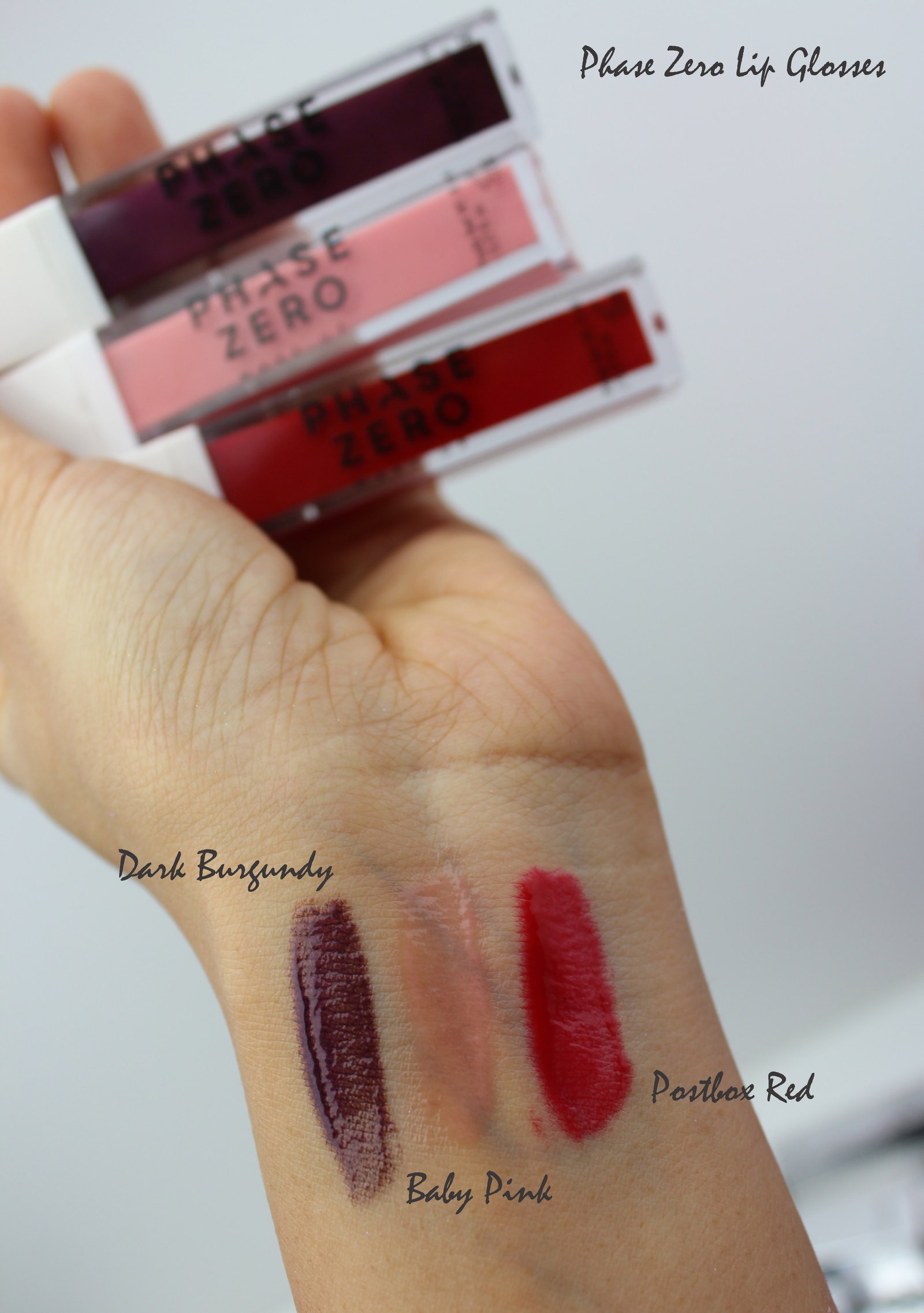 Phase Zero Makeup Lip Gloss Swatches - Ms Tantrum Blog