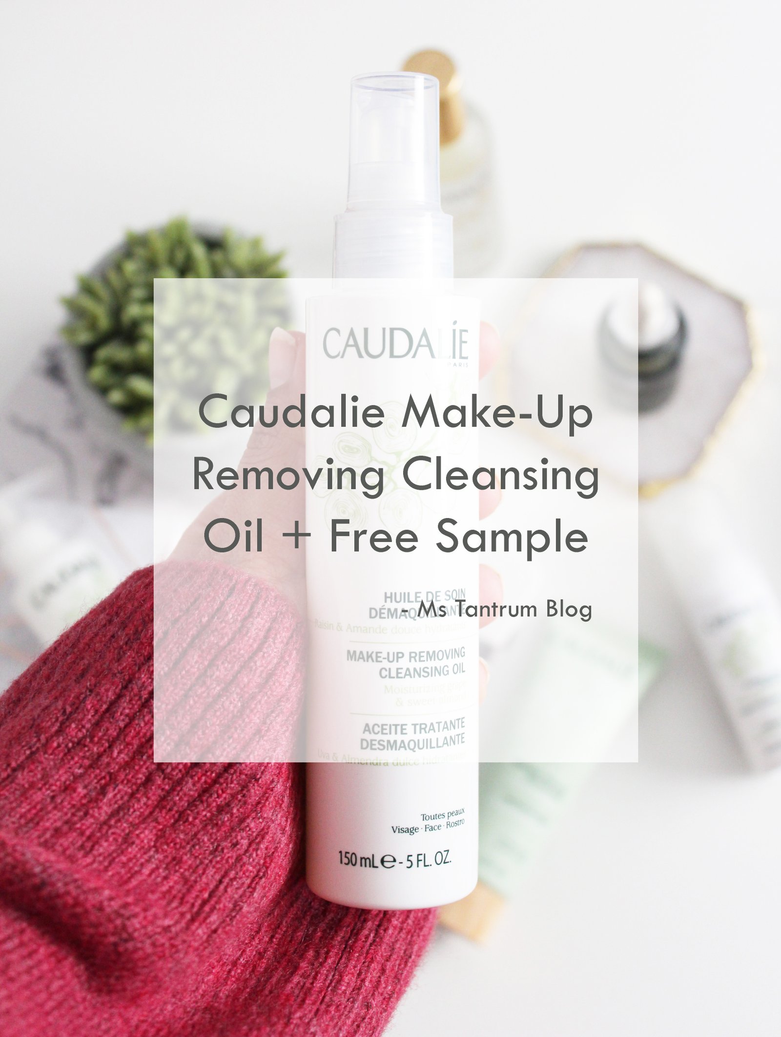 Caudalie Makeup Removing Cleansing Oil - Ms Tantrum Blog www.mstantrum.com