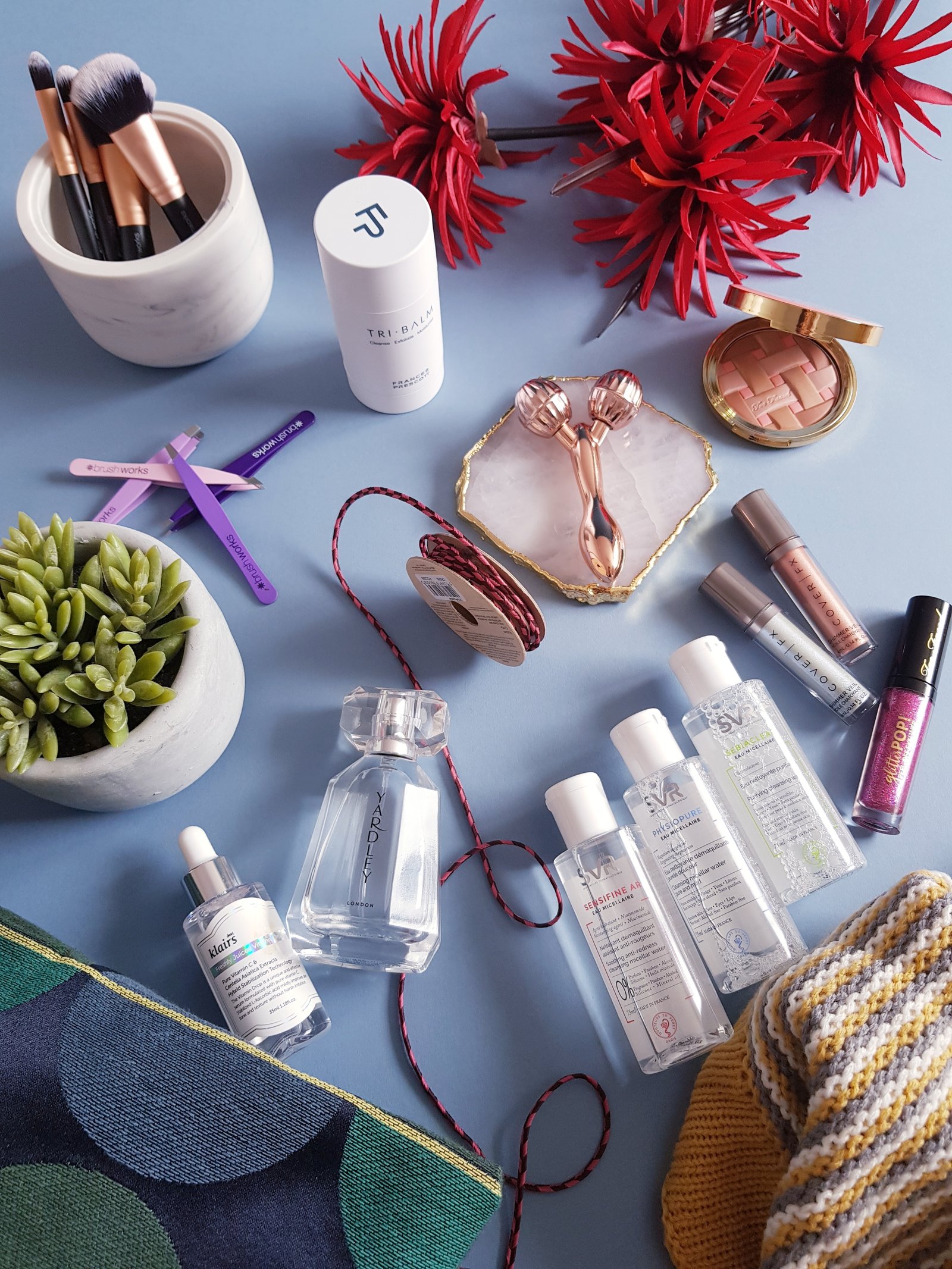 Beauty & Lifestyle Faves - COver Fx, Too Faced, Yardley, SVR Labs, Klairs, Tri Balm, Sensse Beauty, Brushworks