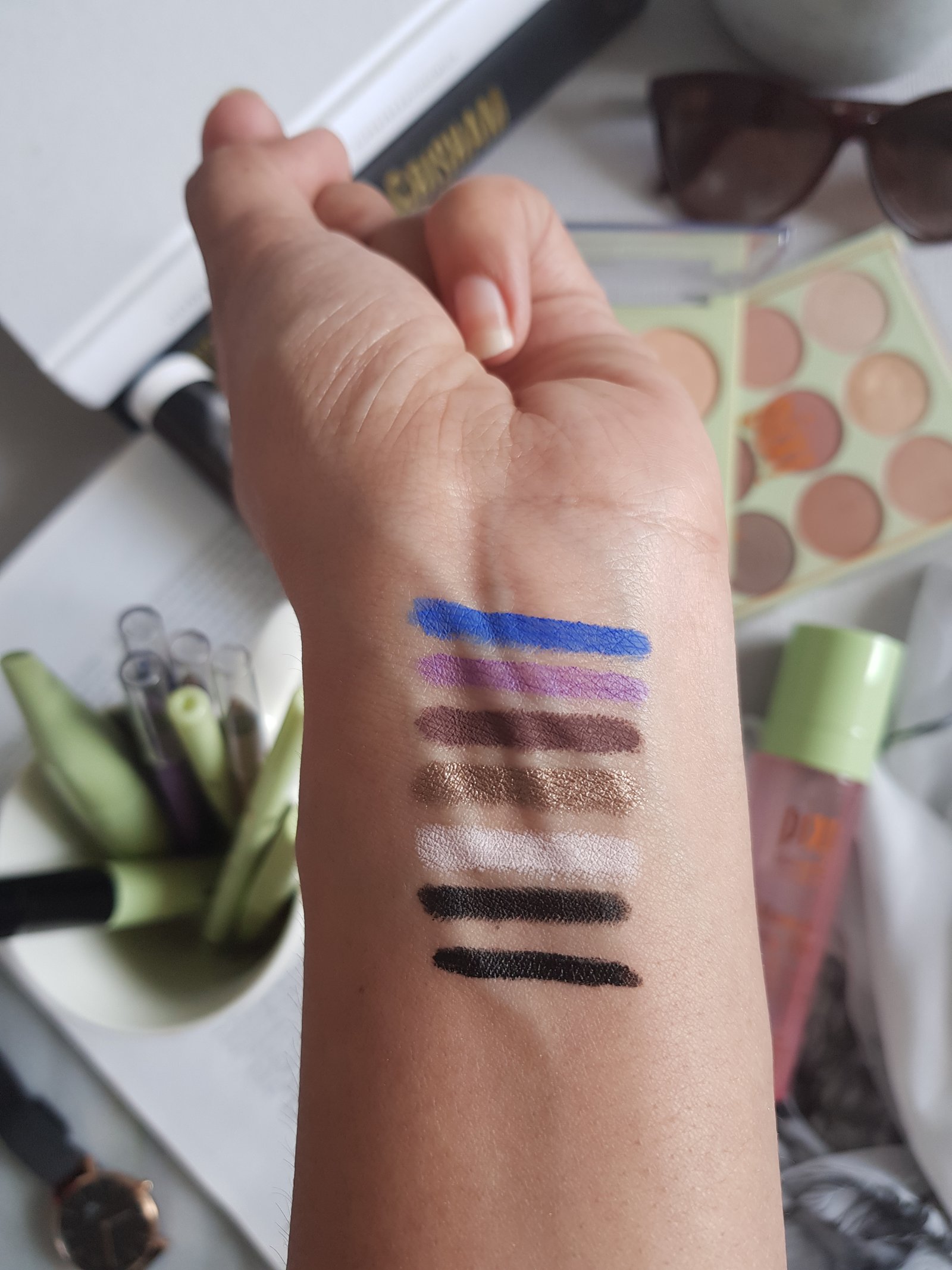 Pixi eye liners swatches - Ms Tantrum Blog
