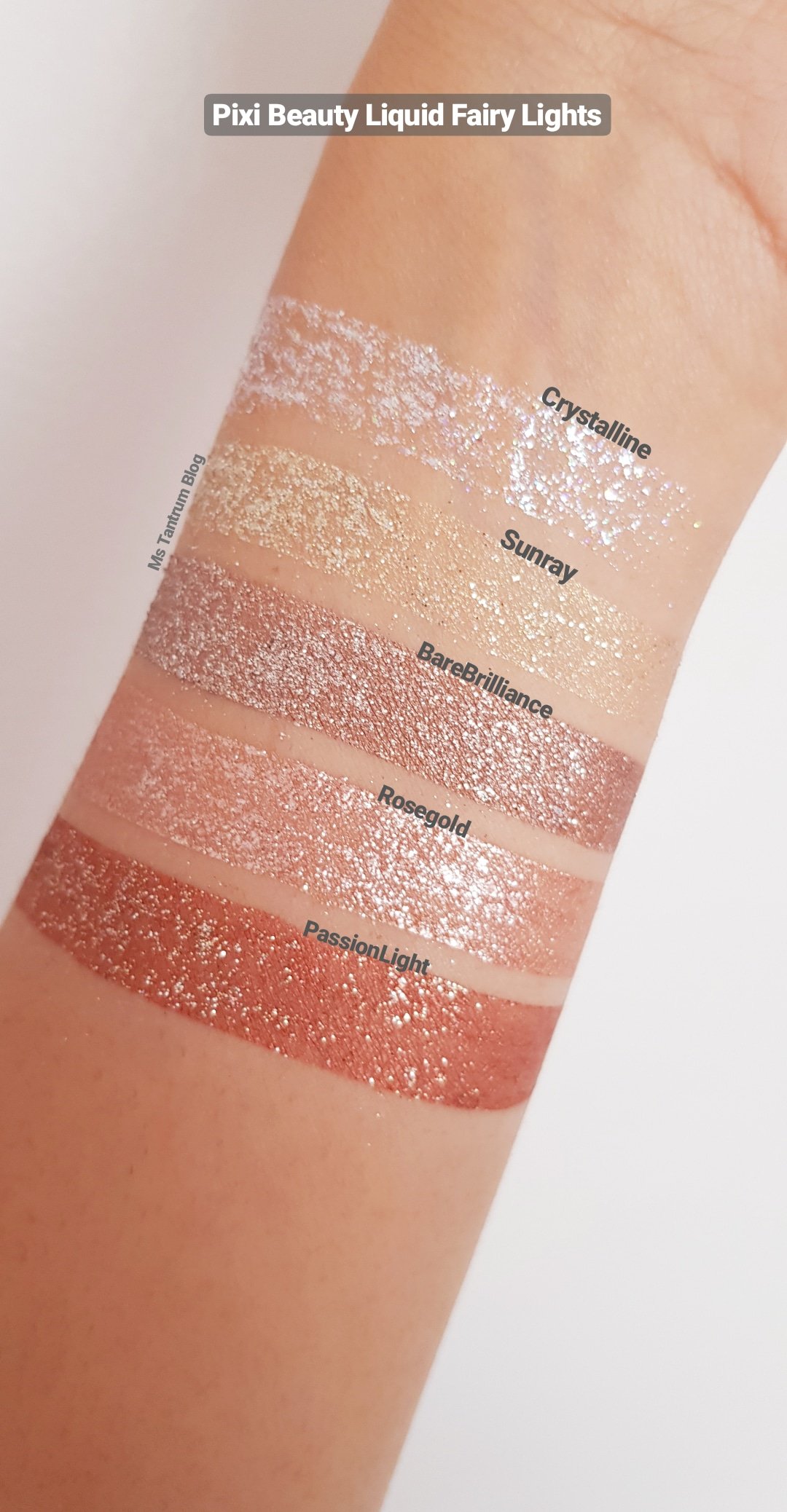 Pixi Beauty Liquid Fairy Lights Swatches - Ms Tantrum Blog