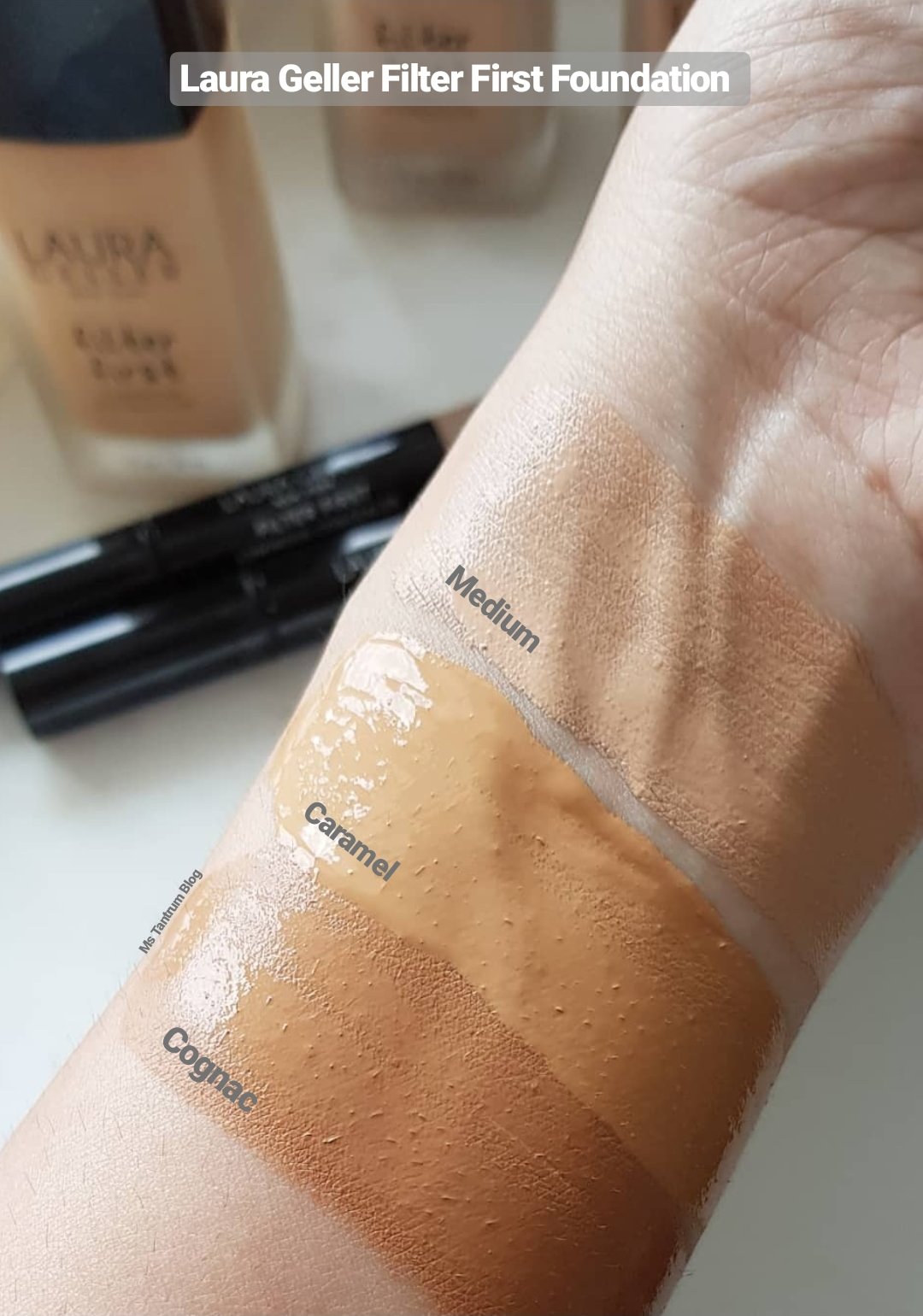 Laura Geller Filter First Foundation Swatches - Ms Tantrum Blog