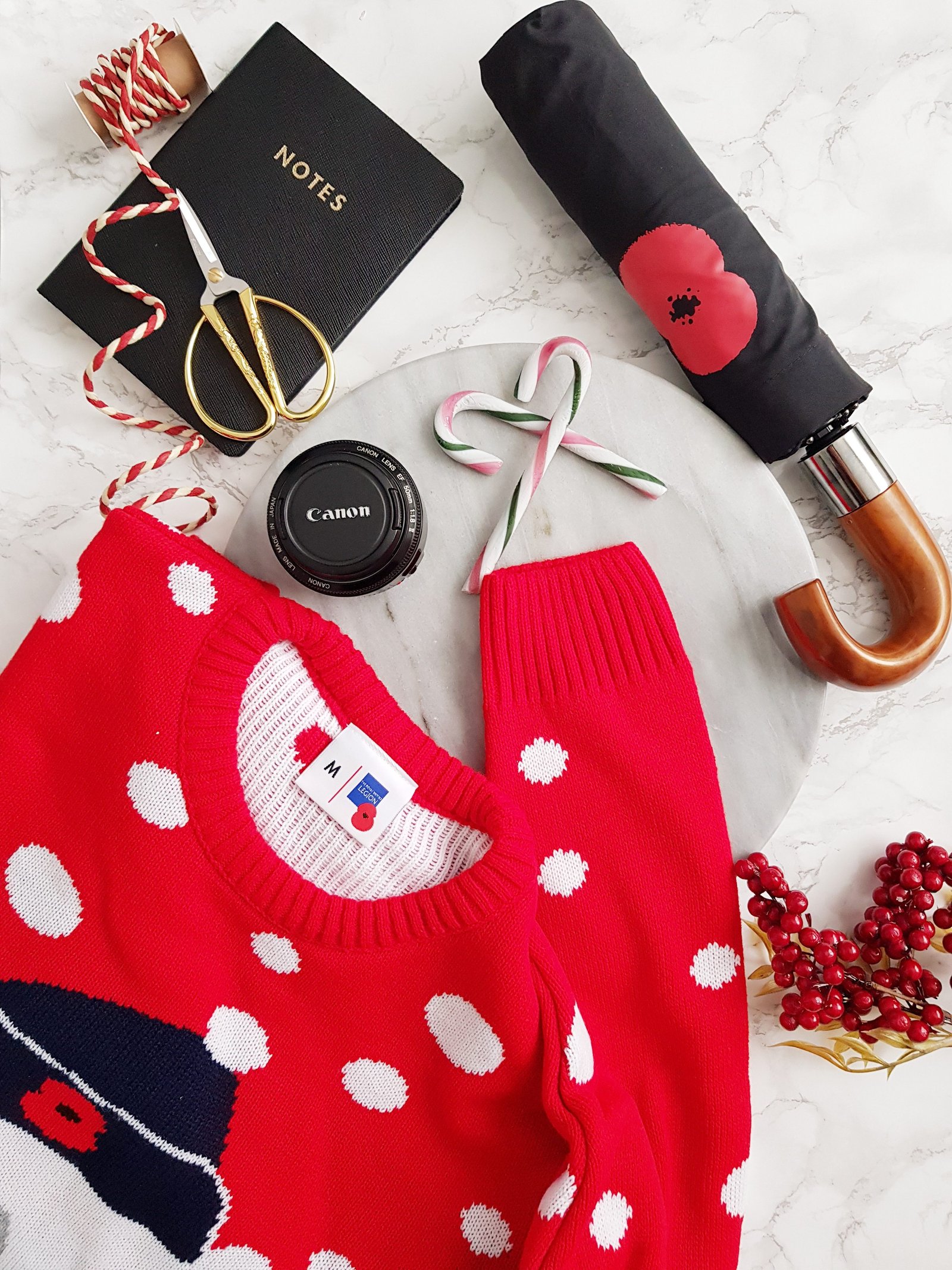 Royal British Legion Poppy Shop UK - Christmas Jumper & Umbrella - Ms Tantrum Blog