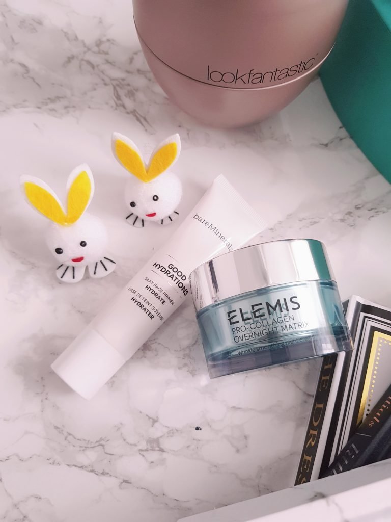lookfantastic The Beauty Egg Collection 2019 - Elemis Marine cream and bareMinerals Primer- hydrate - Ms tantrum blog