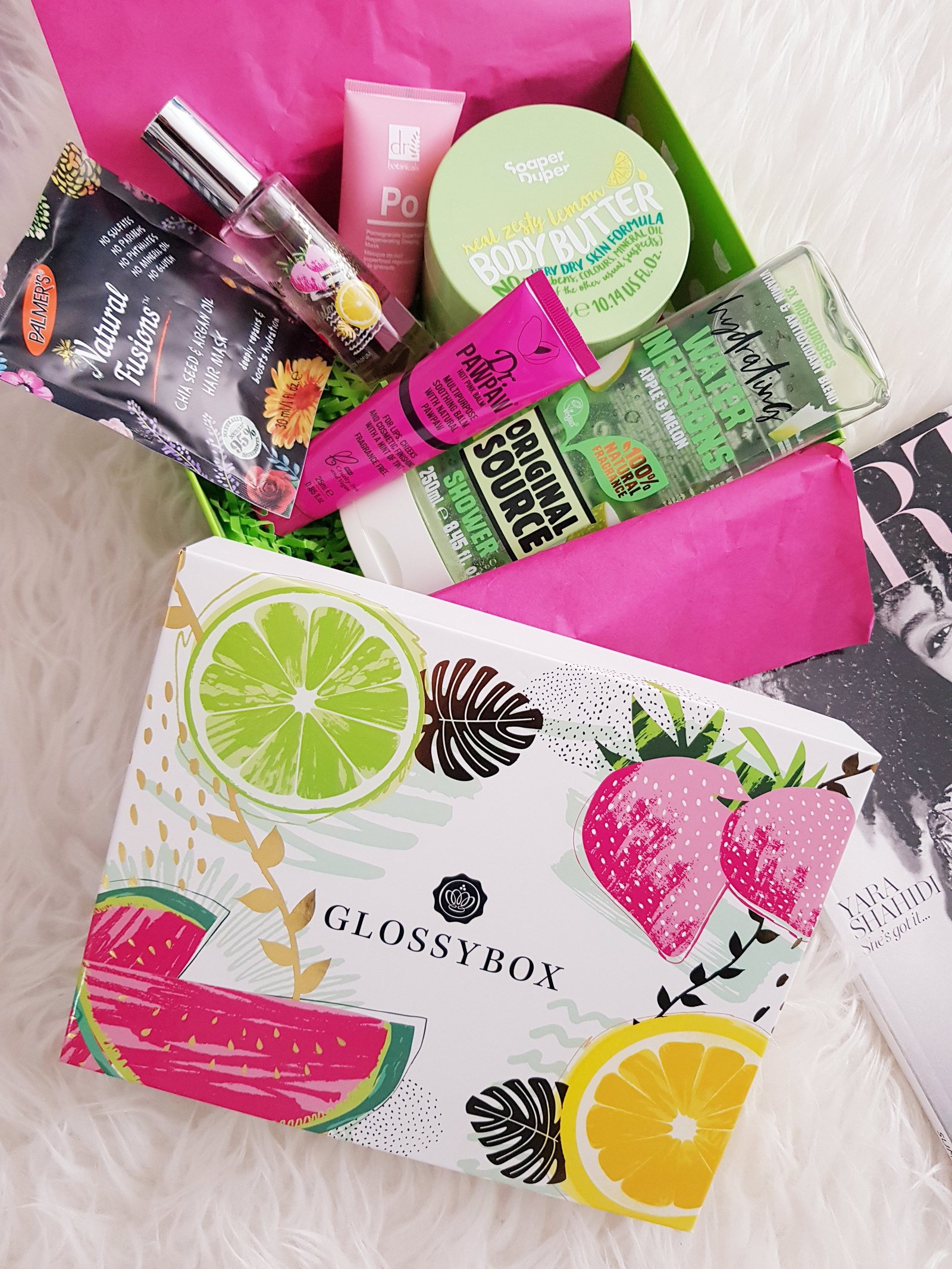 Glossy Box fruity edit box - Ms Tantrum Blog