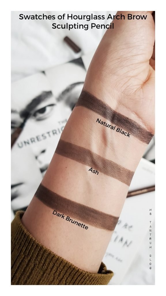 Swatches of Hourglass Arch Brow Sculpting pencil - Ms Tantrum Blog