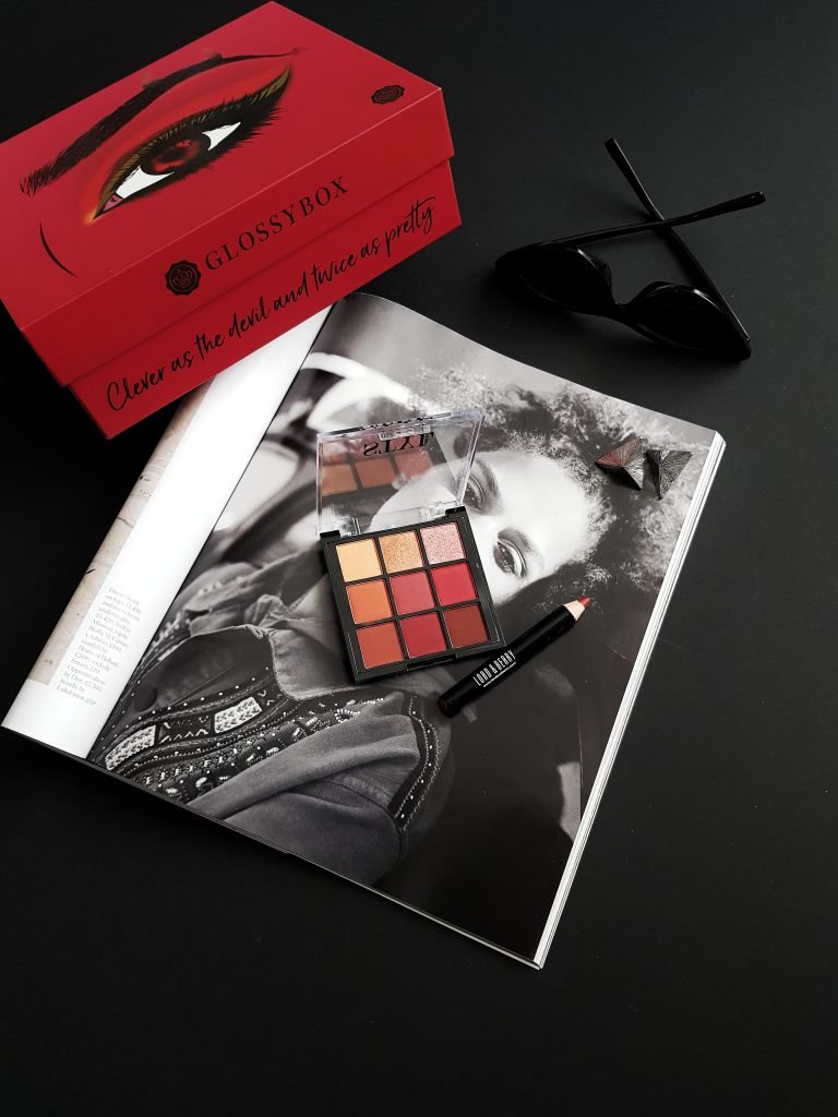 The Devil Edit from GlossyBox - StyLondon Velvet Touch Palette & Lord & Berry lip crayon | Ms Tantrum Blog