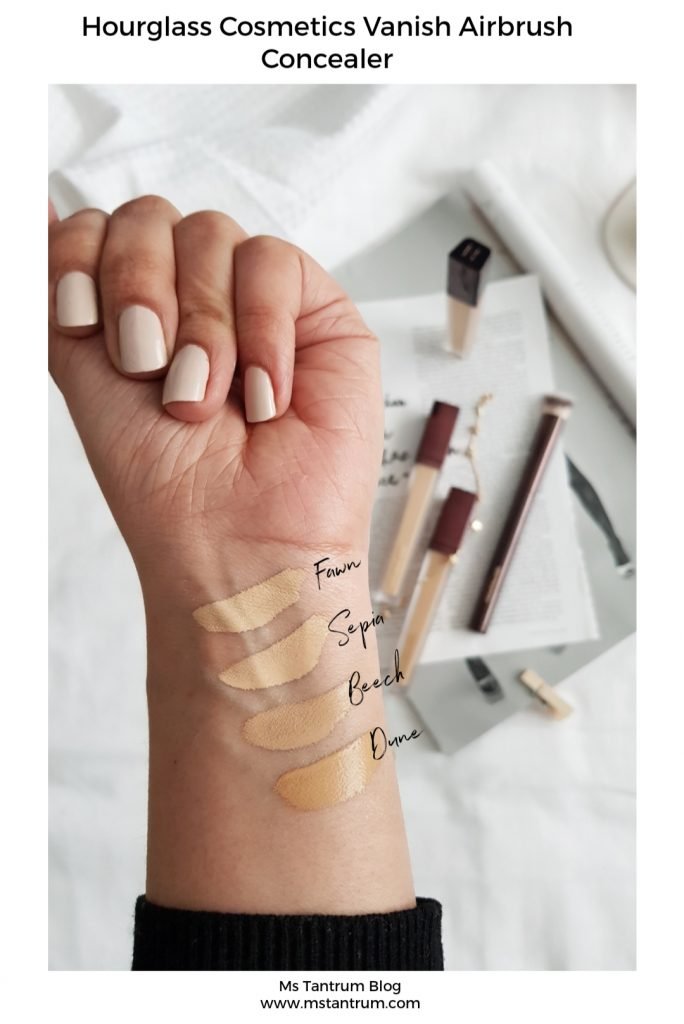 Hourglass Vanish Airbrush Concealer Swatches - Ms Tantrum Blog