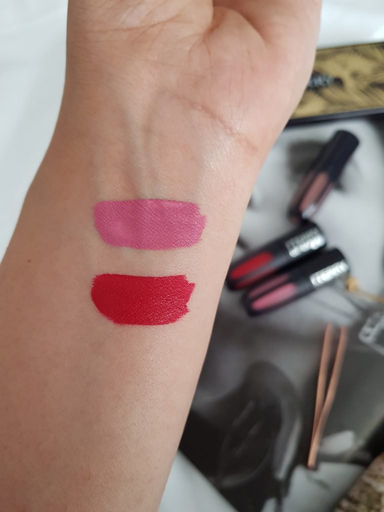 By Terry Lip Expert Liquid Lipstick swatches #3 Rosy Kiss & #10 My Red - Ms Tantrum Blog